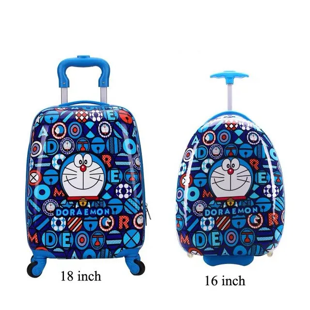 16/18 inch Kids Cartoon rolling luggage children travel suitcase on wheel trolley luggage carry-ons hardside bag for kid gift