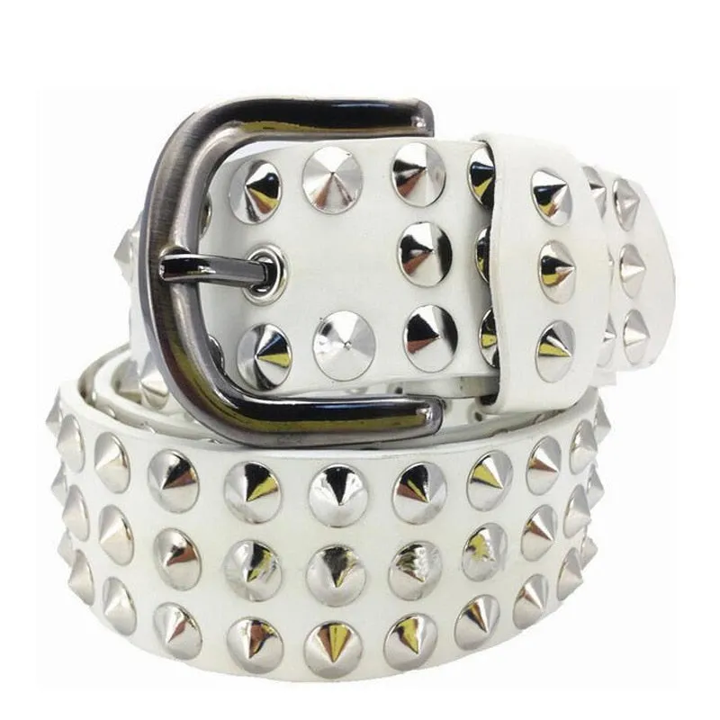 1977 Punk Style Belt with Round Pyramid Rivets