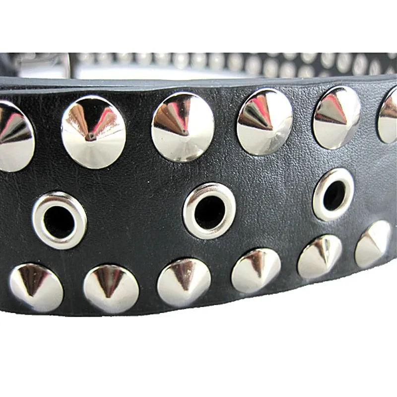 1977 Punk Style Belt with Round Pyramid Rivets