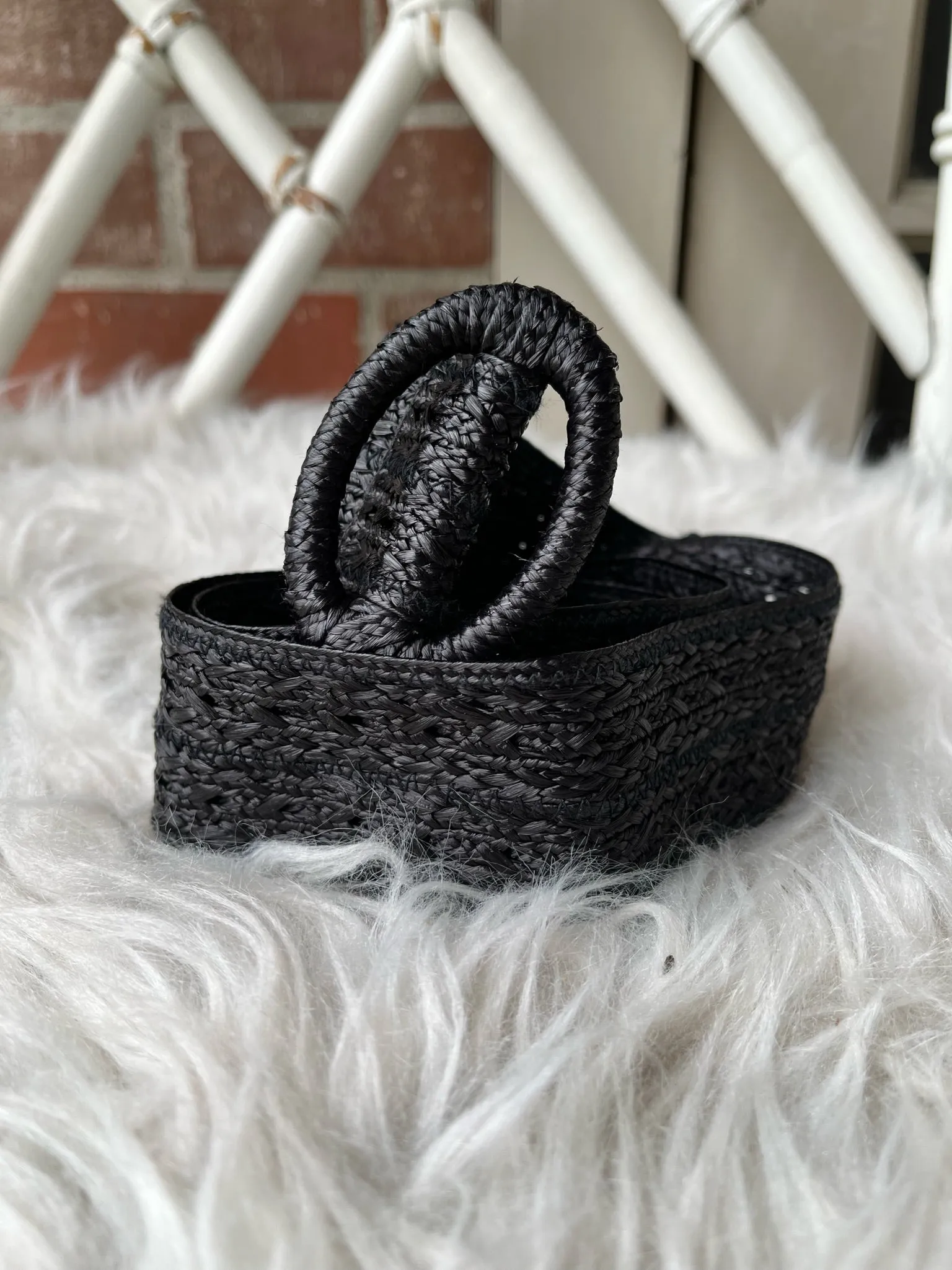 1980s Black Raffra Belt