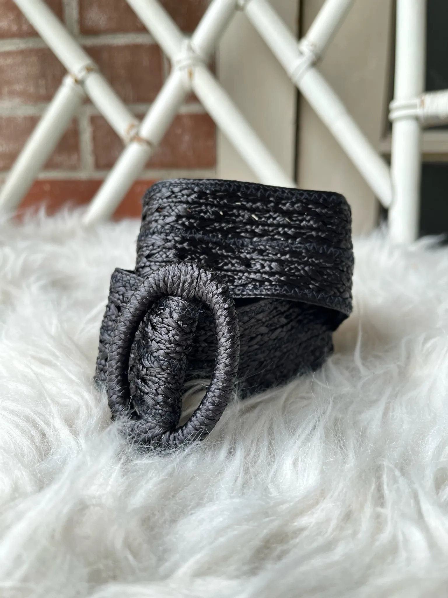 1980s Black Raffra Belt