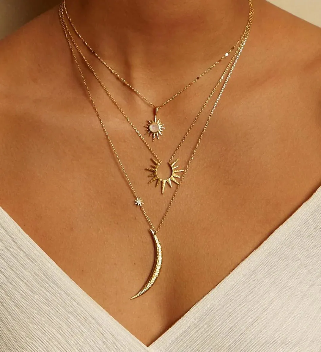 Adjustable 30" Moon Necklace