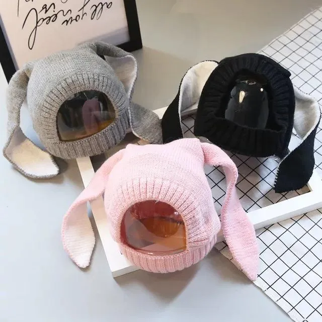 Adorable Bunny Ear Outdoor Earflap Baby Knitted Hat