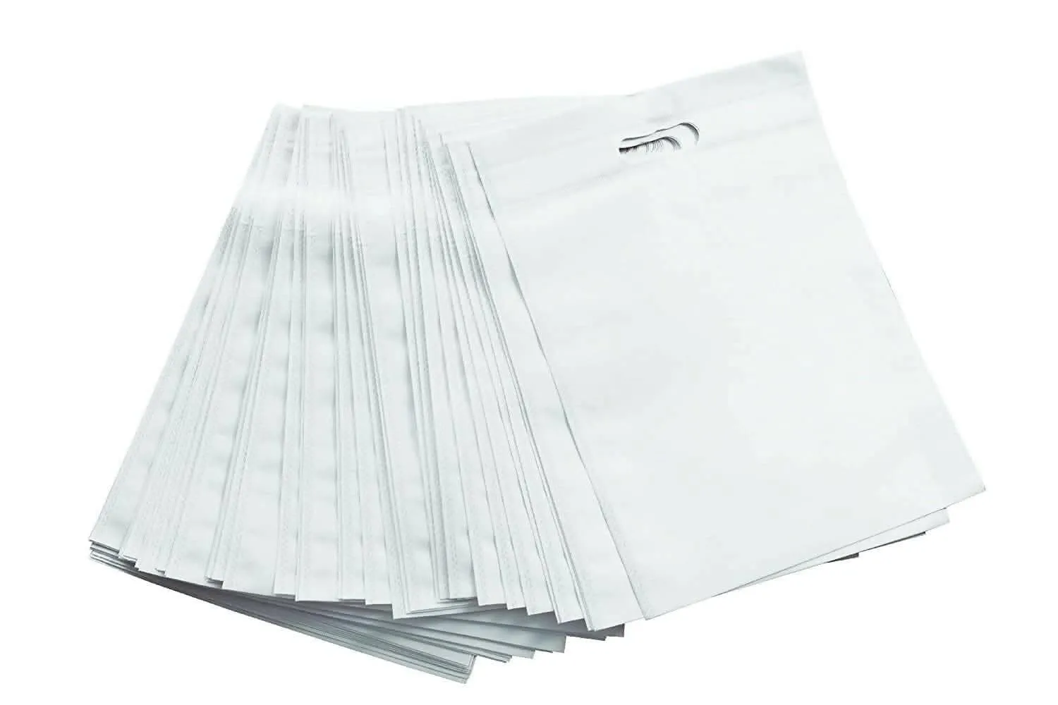 Agrashri Enterprises D Cut Cloth Carry Bags Set (Pack of 50 , White)