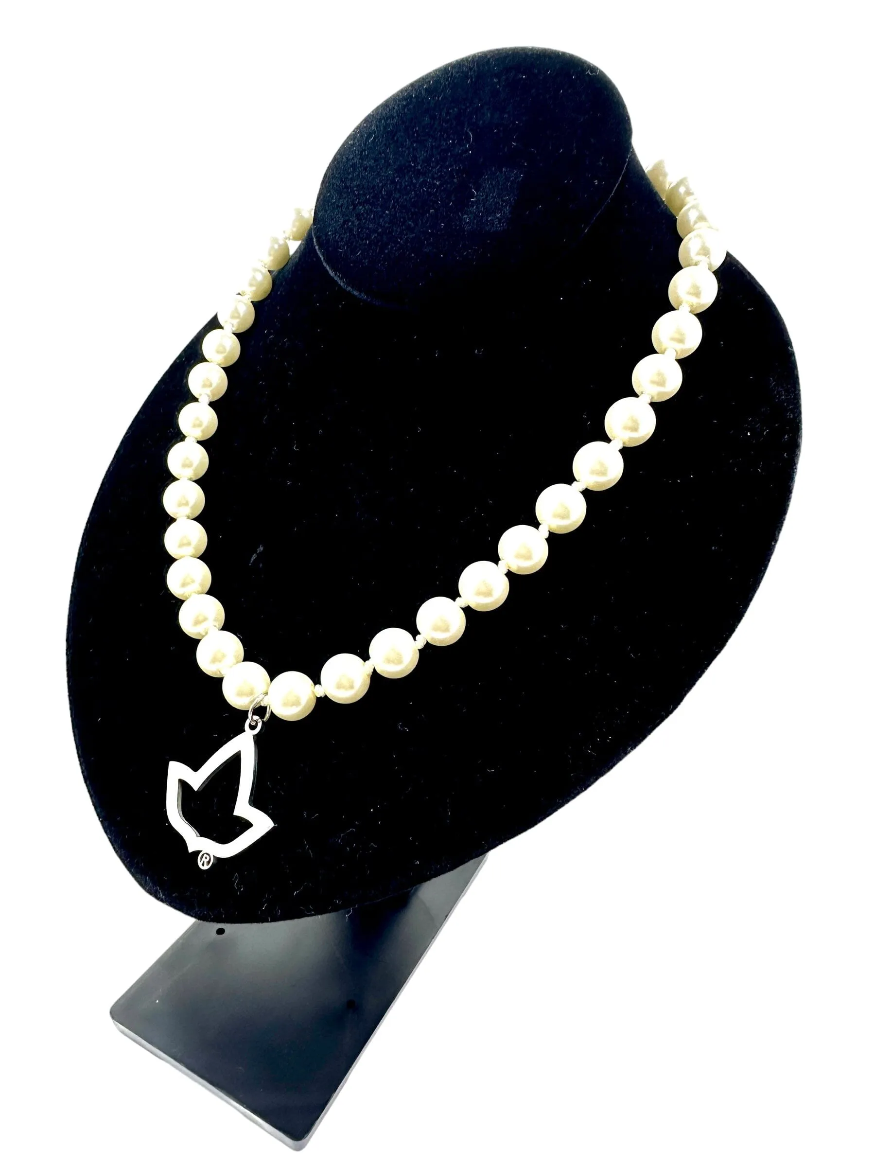 AKA Ivy Leaf Glass Pearl Necklace