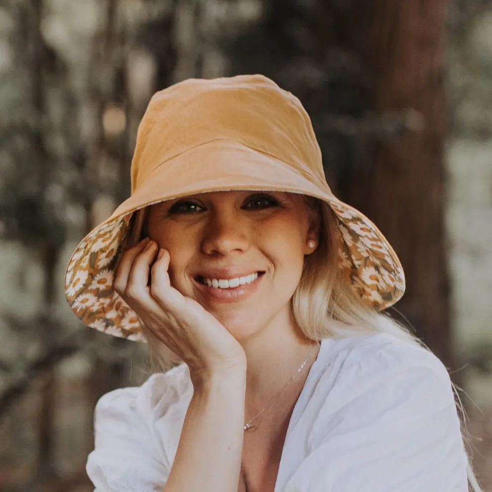 Bedhead 'Vacationer' Reversible Ladies Sun Hat - Maggie / Maize