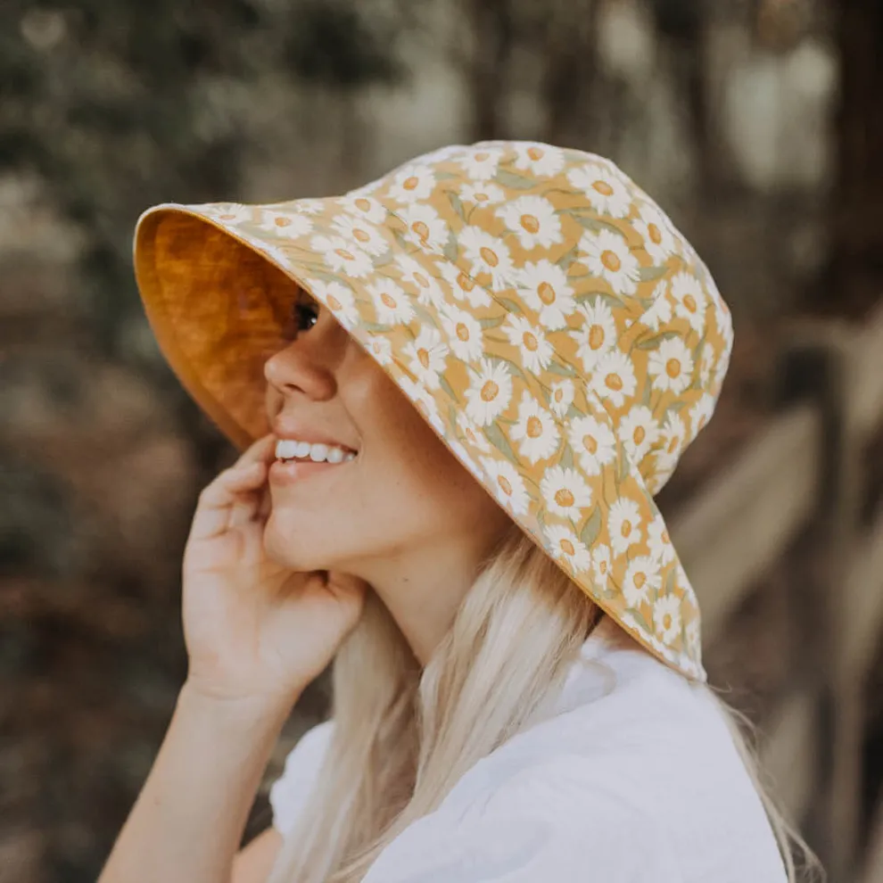 Bedhead 'Vacationer' Reversible Ladies Sun Hat - Maggie / Maize