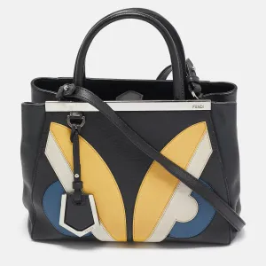 Black Leather Monster Petite Sac 2jours Tote