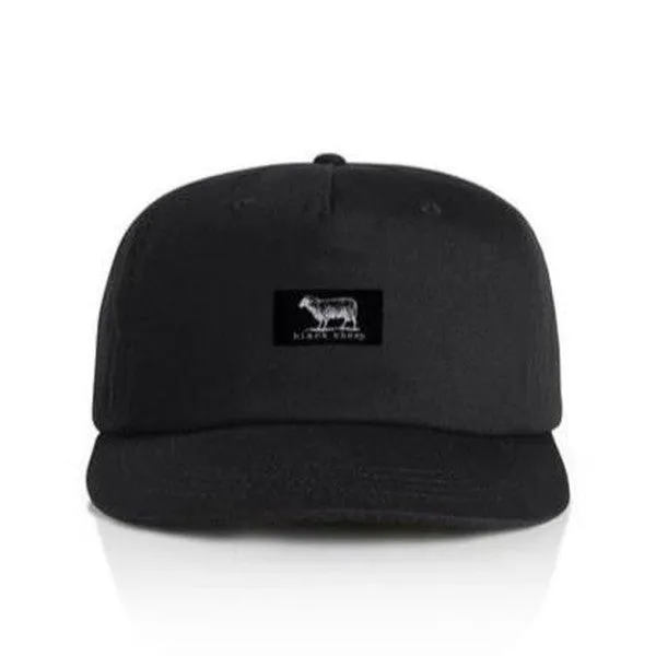 Black Sheep Cotton "Surf Cap" Snapback Hat Black