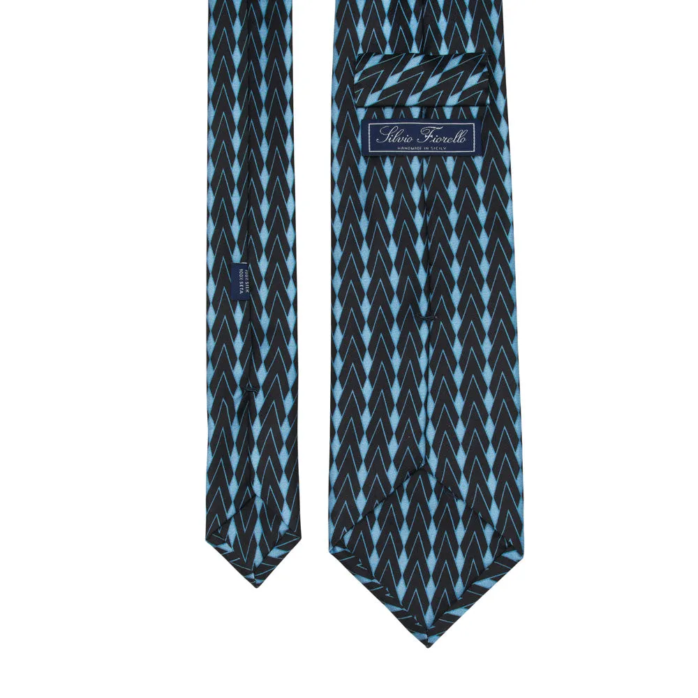 Blue Chrysler Duchesse Silk Tie