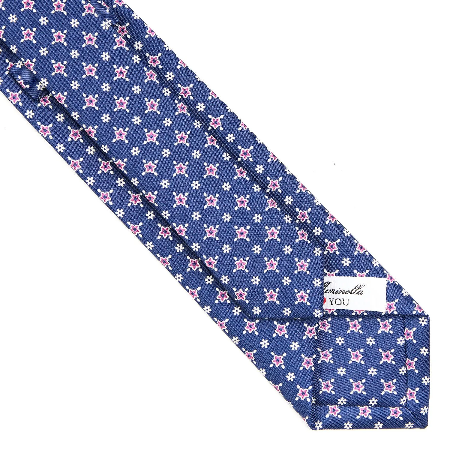 BLUE LADY SILK PRINTED TIE 7 CM