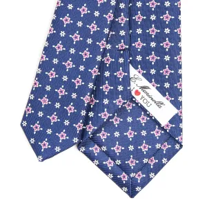 BLUE LADY SILK PRINTED TIE 7 CM