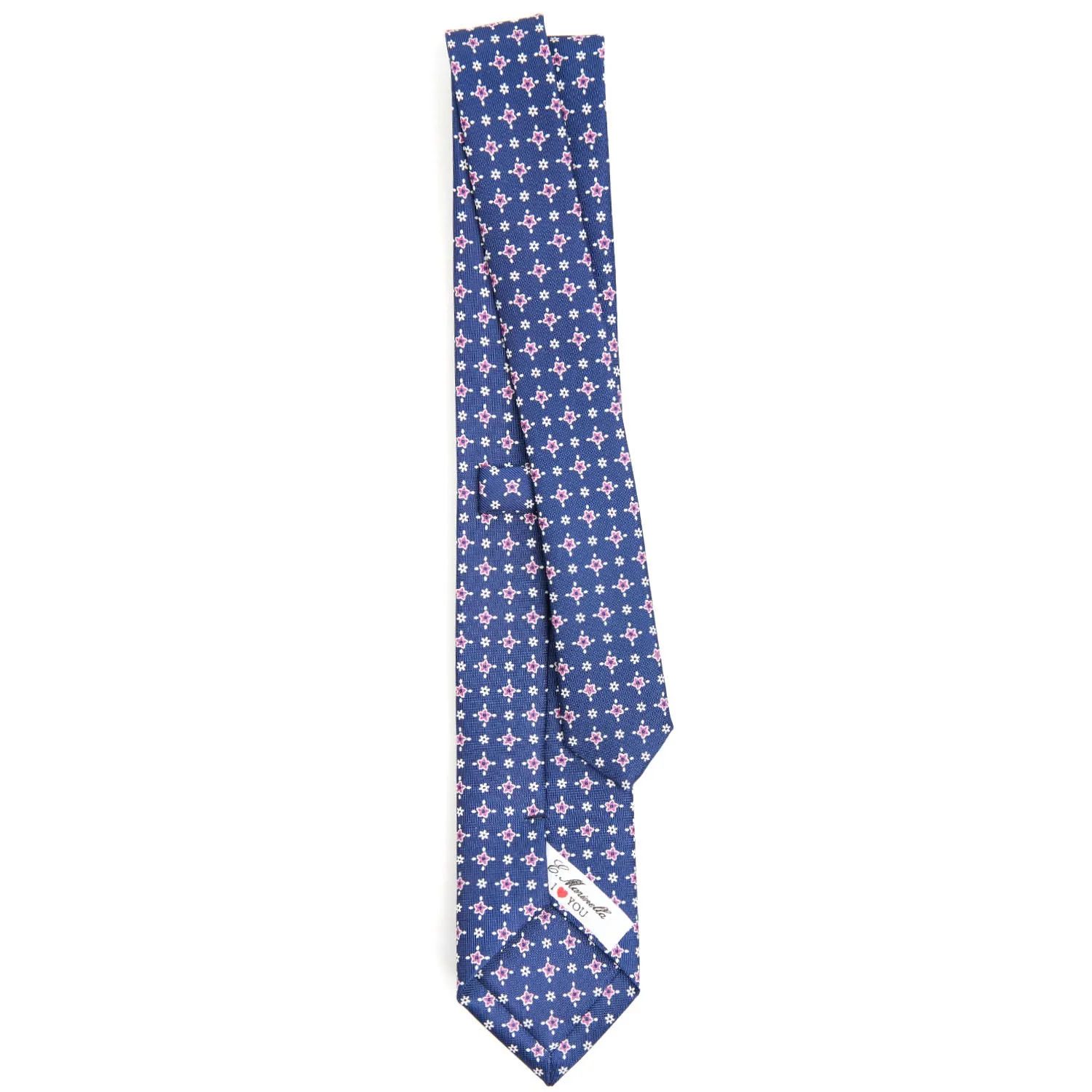 BLUE LADY SILK PRINTED TIE 7 CM