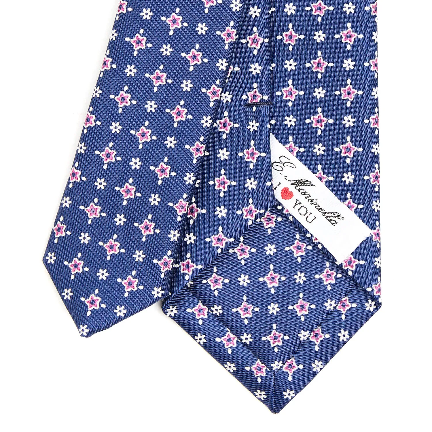 BLUE LADY SILK PRINTED TIE 7 CM