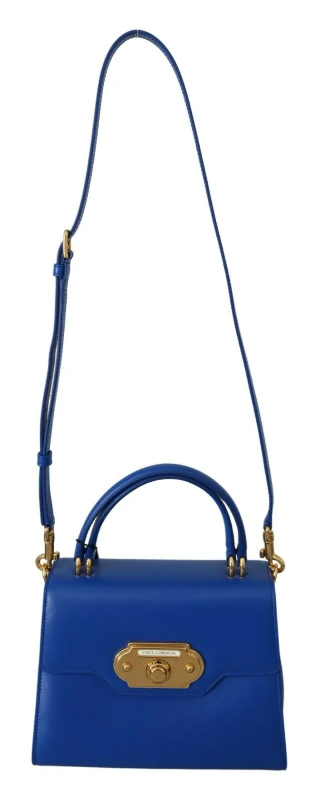 Blue Leather Crossbody Purse Women WELCOME Purse Bag