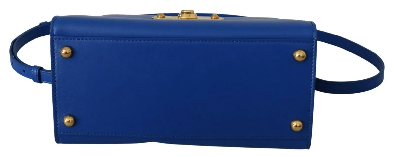 Blue Leather Crossbody Purse Women WELCOME Purse Bag