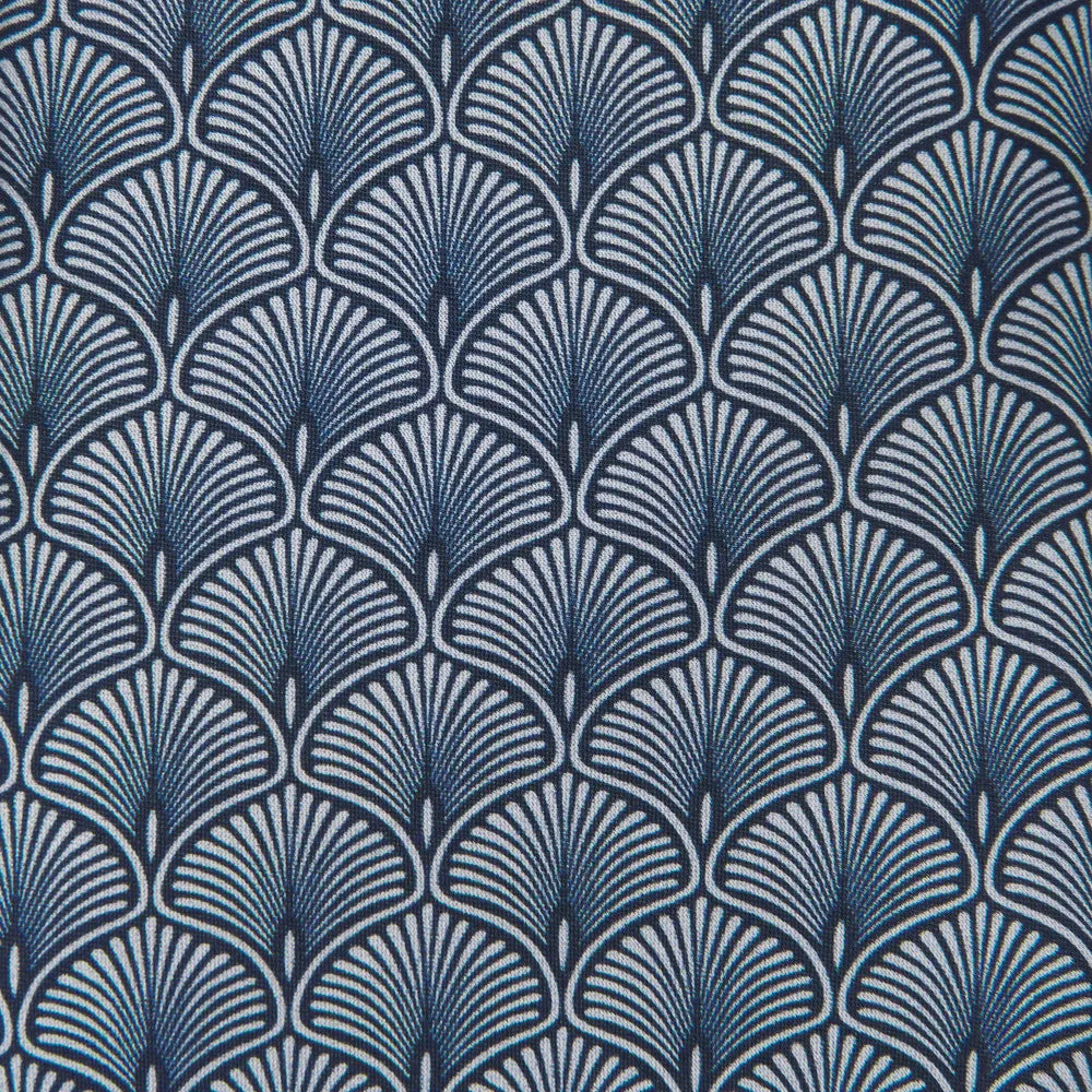 Blue Peacock's Tail Duchesse Silk Tie