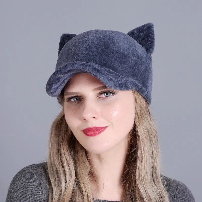 Cap Whole Skin Sheep Shearing Warm Ear Protection