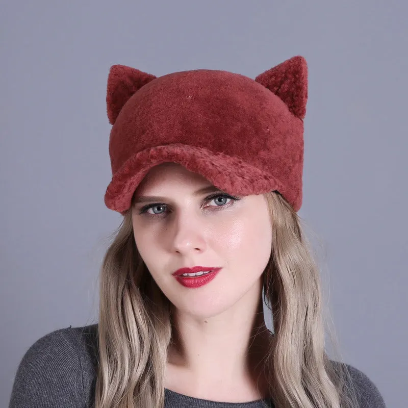Cap Whole Skin Sheep Shearing Warm Ear Protection