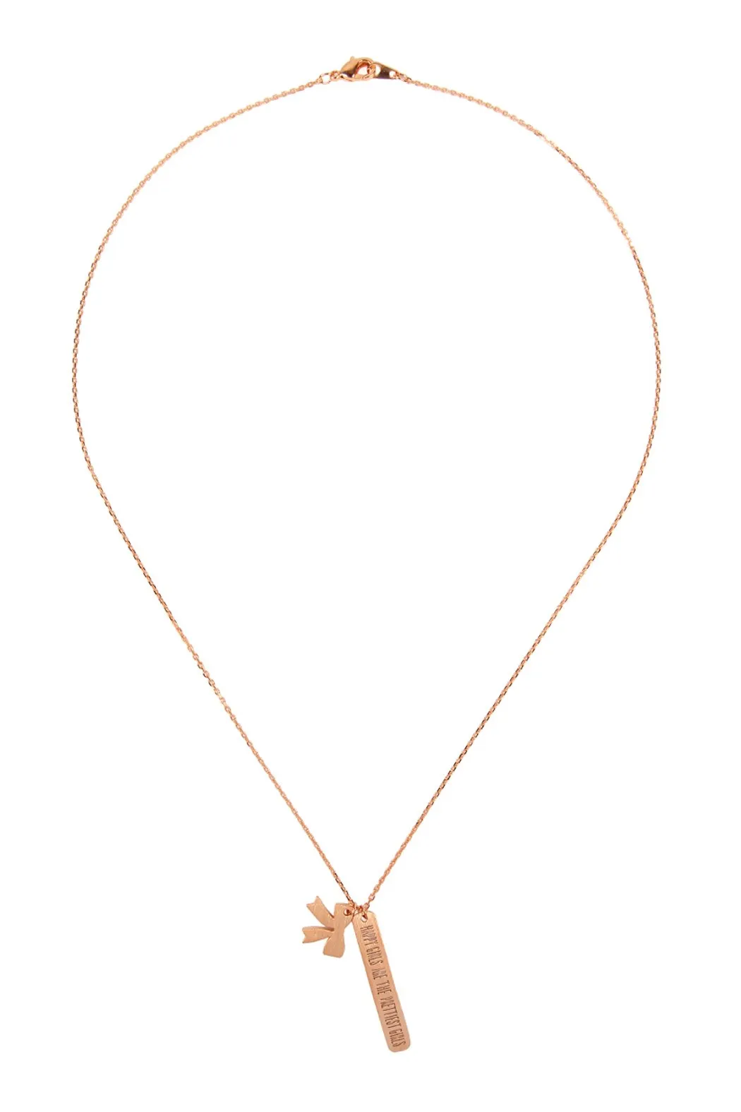 Cast Message Bar and Bow Necklace