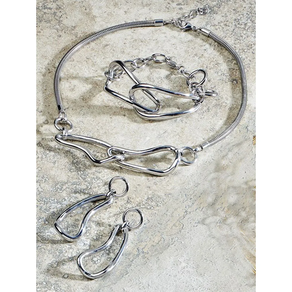 Charlie Paige Steel Link Necklace