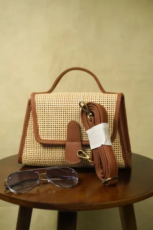 Closed Knit Weave Sling Bag