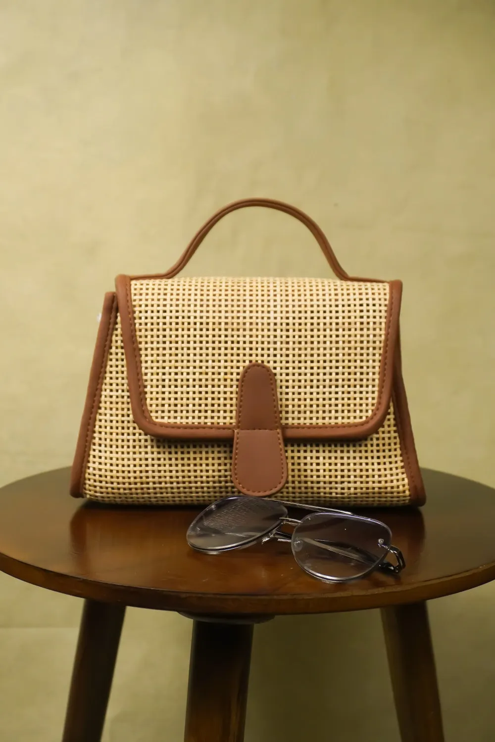 Closed Knit Weave Sling Bag