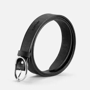 Corkor Vegan Cork Women's Belt 25 mm Wide, Black