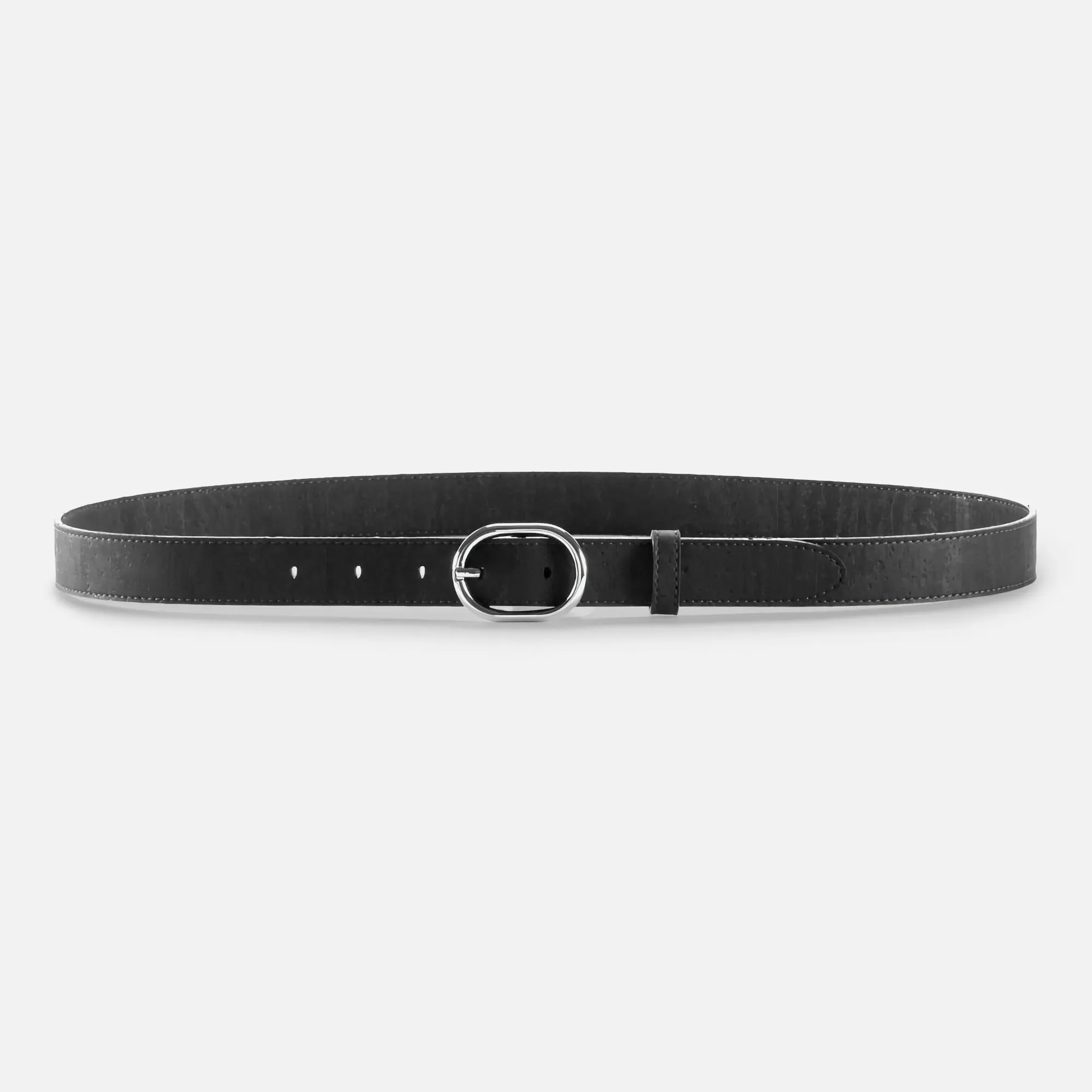 Corkor Vegan Cork Women's Belt 25 mm Wide, Black