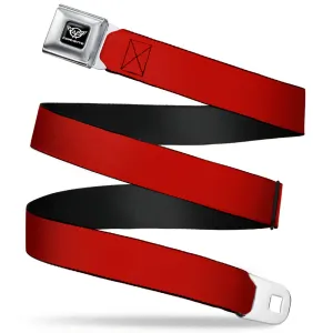 Corvette Seatbelt Belt - Burgundy Webbing
