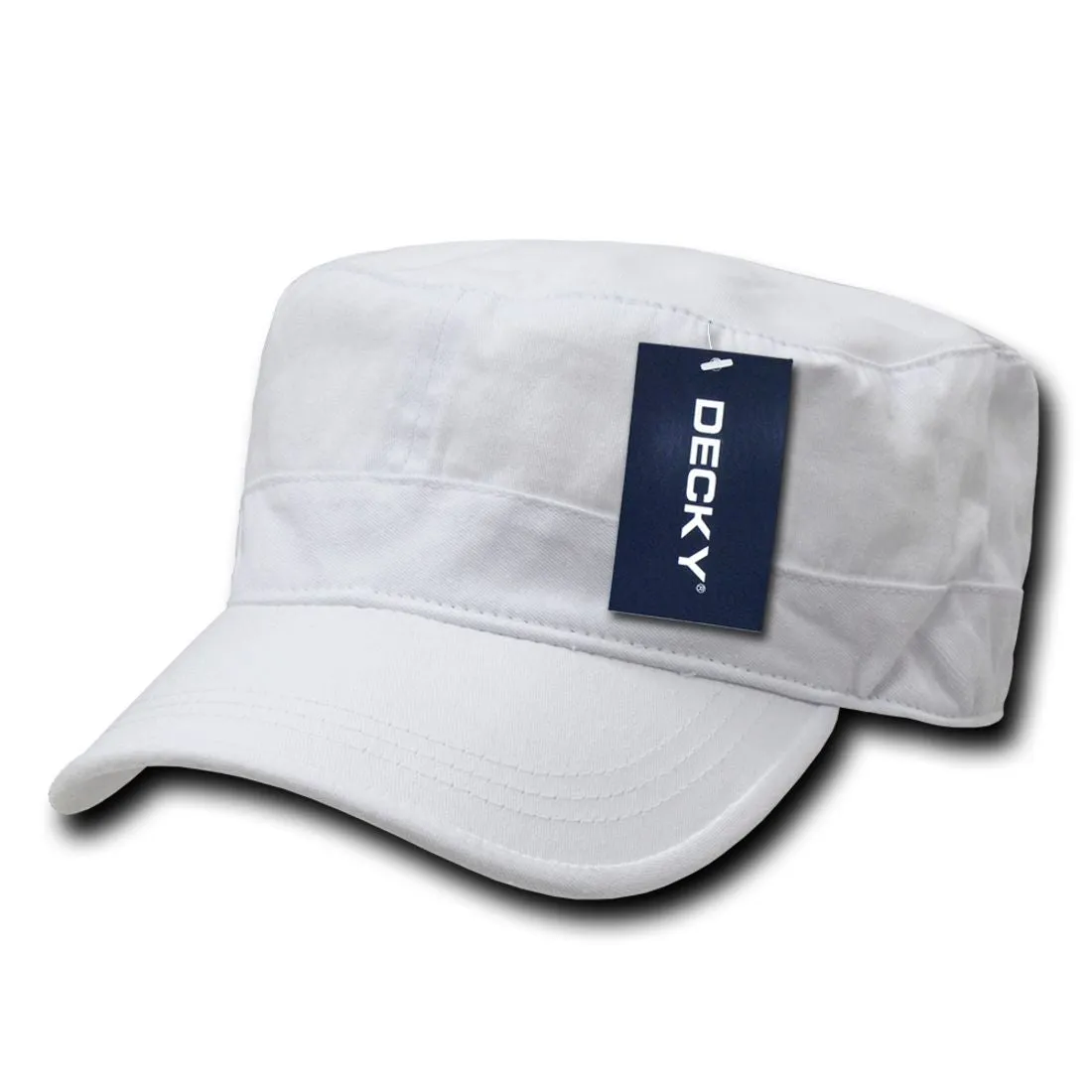 Decky 115 Flex Cadet Flat Top Hats 5 Panel Caps Cotton Military Blank