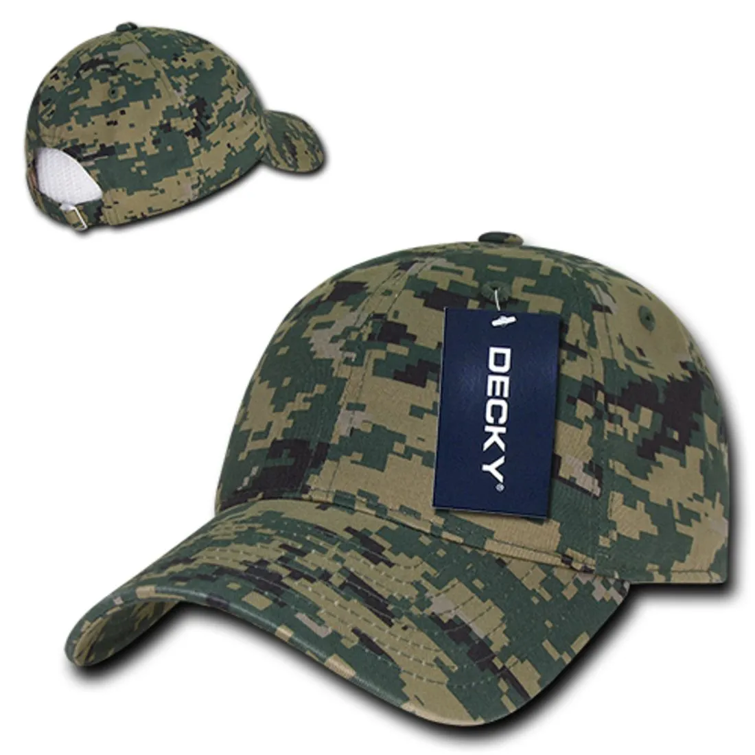 Decky 216 Relaxed Camouflage Dad Hats Low Profile 6 Panel Curved Bill Caps
