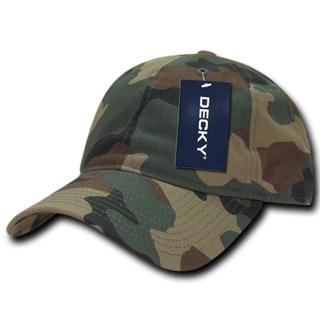 Decky 216 Relaxed Camouflage Dad Hats Low Profile 6 Panel Curved Bill Caps