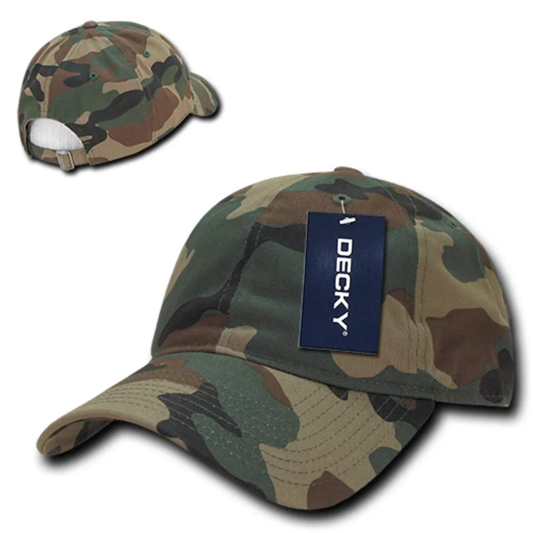 Decky 216 Relaxed Camouflage Dad Hats Low Profile 6 Panel Curved Bill Caps
