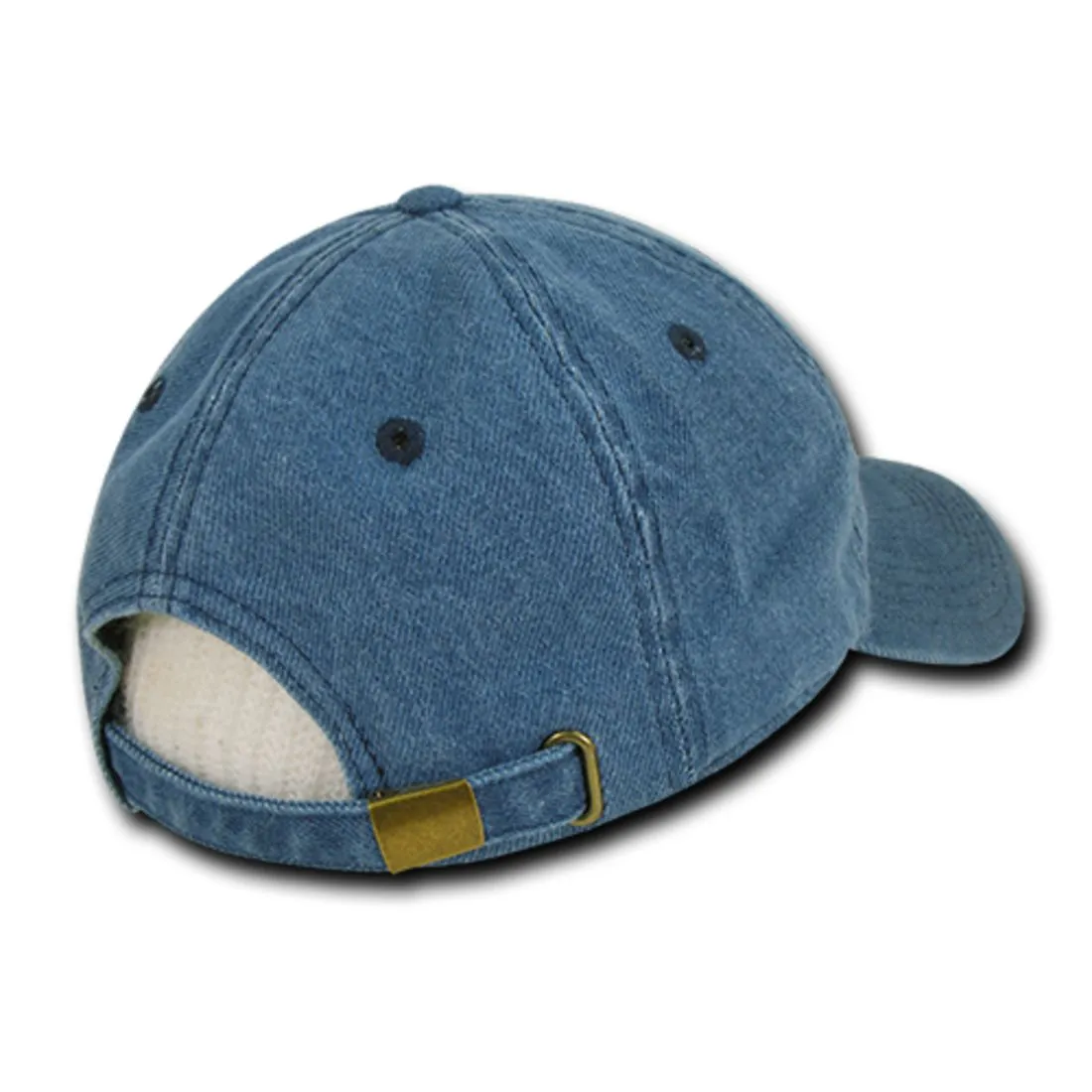 Decky 235 Relaxed Heavy Duty Denim Hats Low Crown 6 Panel Baseball Caps