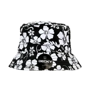Decky 455 Relaxed Floral Polo Bucket Hats Cotton Flower Buckets Caps