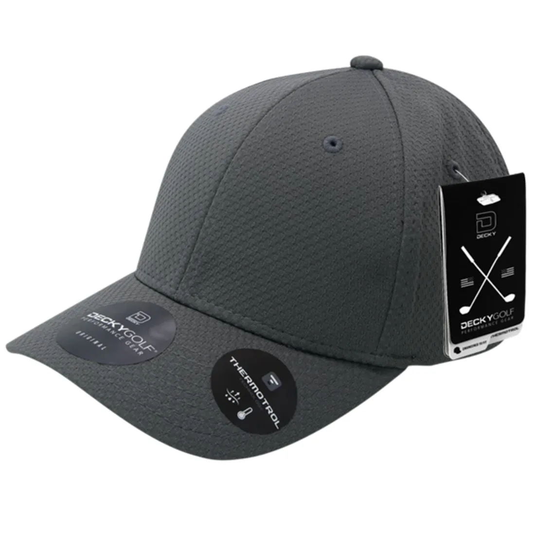 Decky 6205 Dimple Pattern Low Crown Hats Relaxed 6 Panel Golf Sports Caps