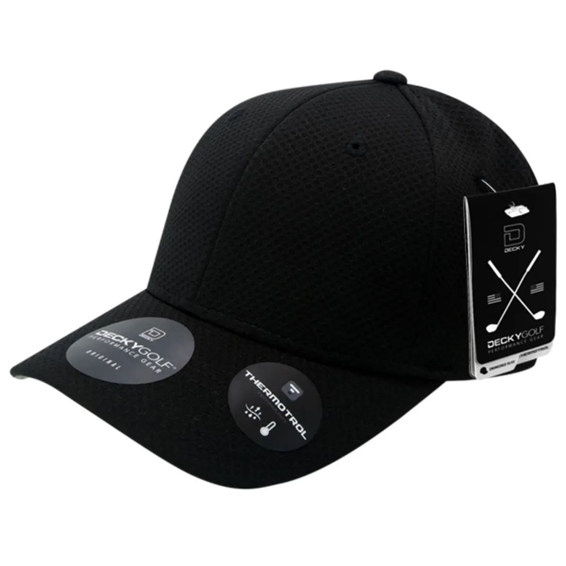 Decky 6205 Dimple Pattern Low Crown Hats Relaxed 6 Panel Golf Sports Caps