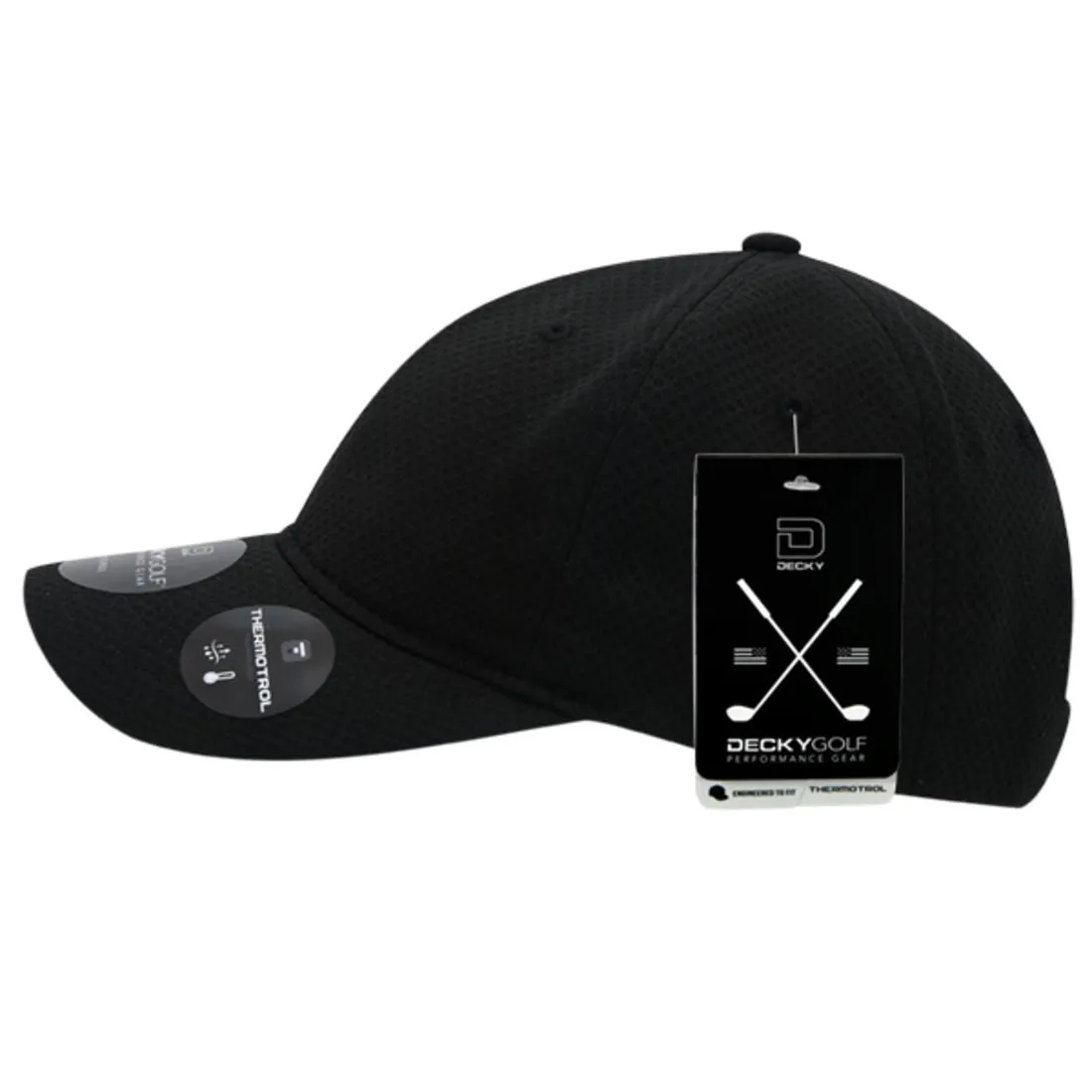 Decky 6205 Dimple Pattern Low Crown Hats Relaxed 6 Panel Golf Sports Caps