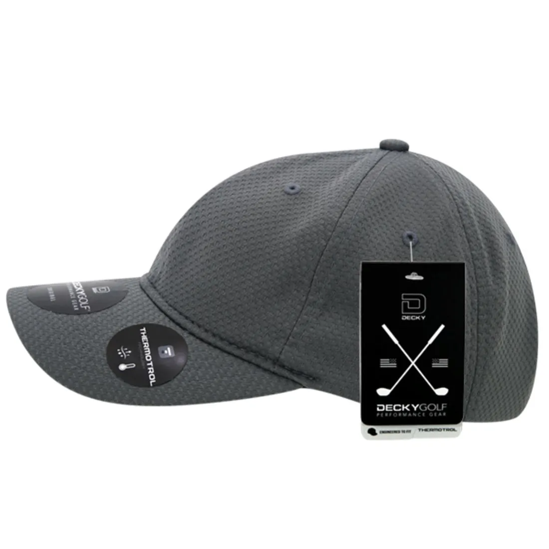 Decky 6205 Dimple Pattern Low Crown Hats Relaxed 6 Panel Golf Sports Caps