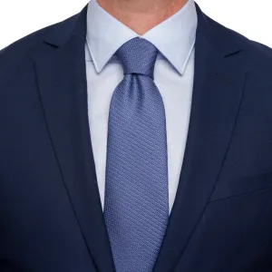 Denim Blue Grenadine Silk Tie