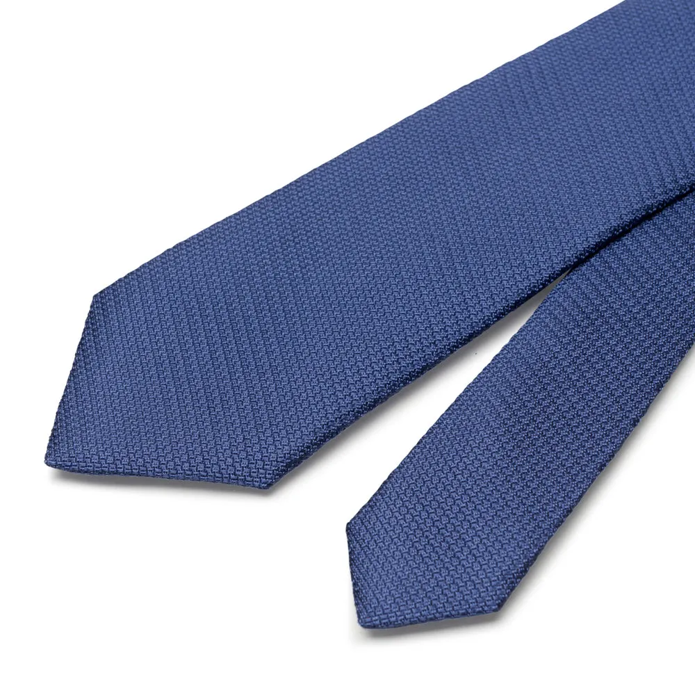 Denim Blue Grenadine Silk Tie