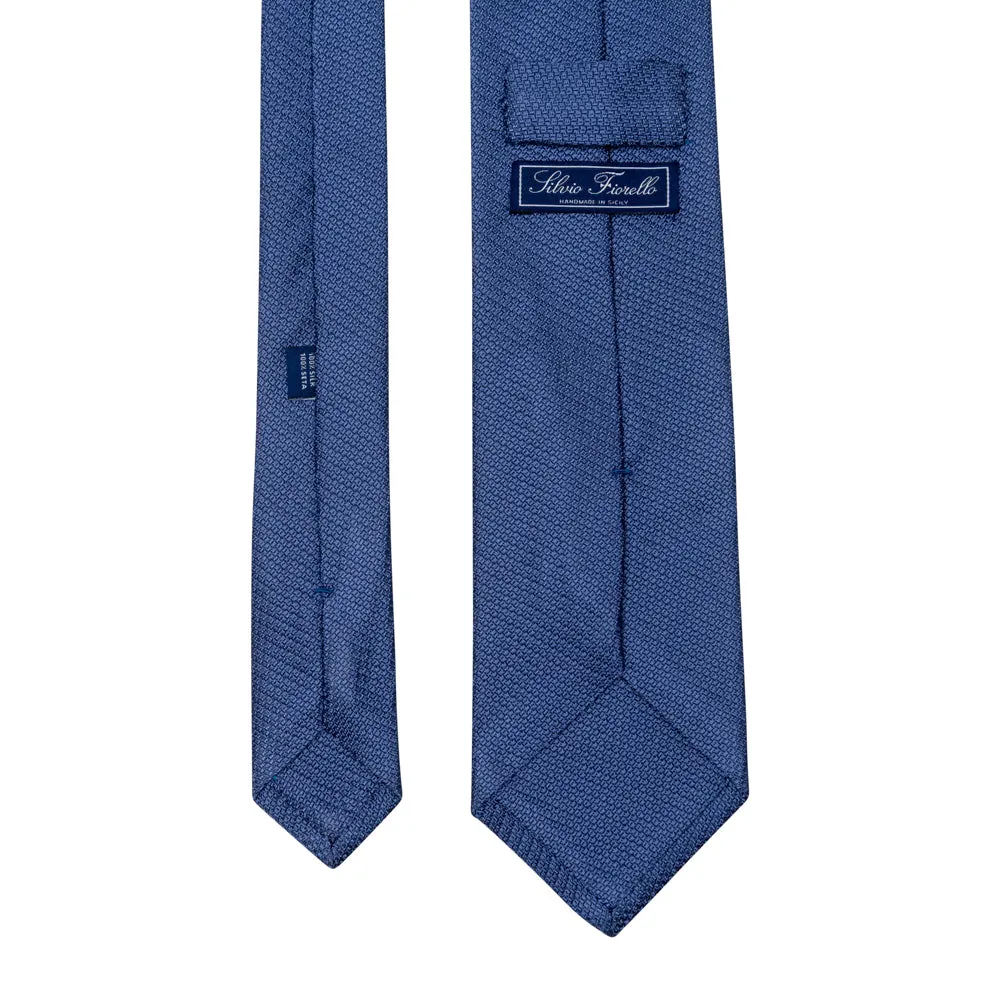 Denim Blue Grenadine Silk Tie