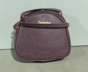 Elegant Purple Quilted Hand Bag with Crossbody for Women