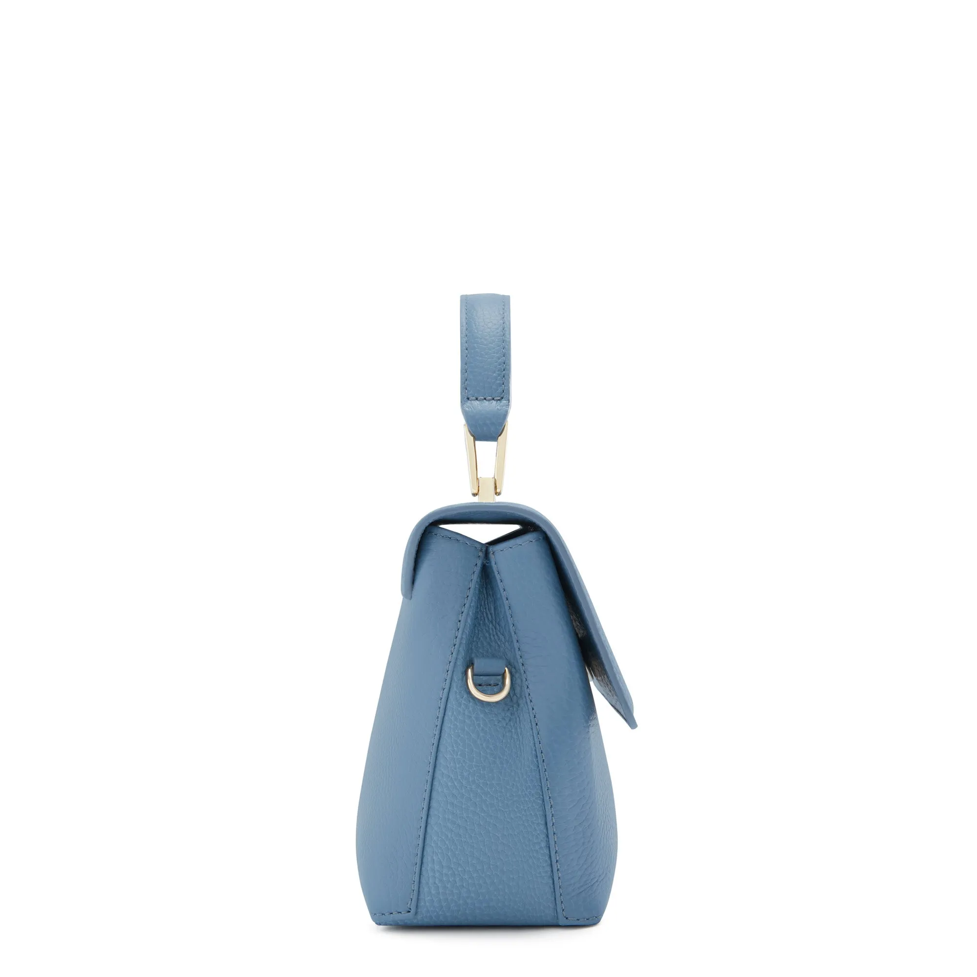 Femme Forte Heline blue calfskin leather handbag