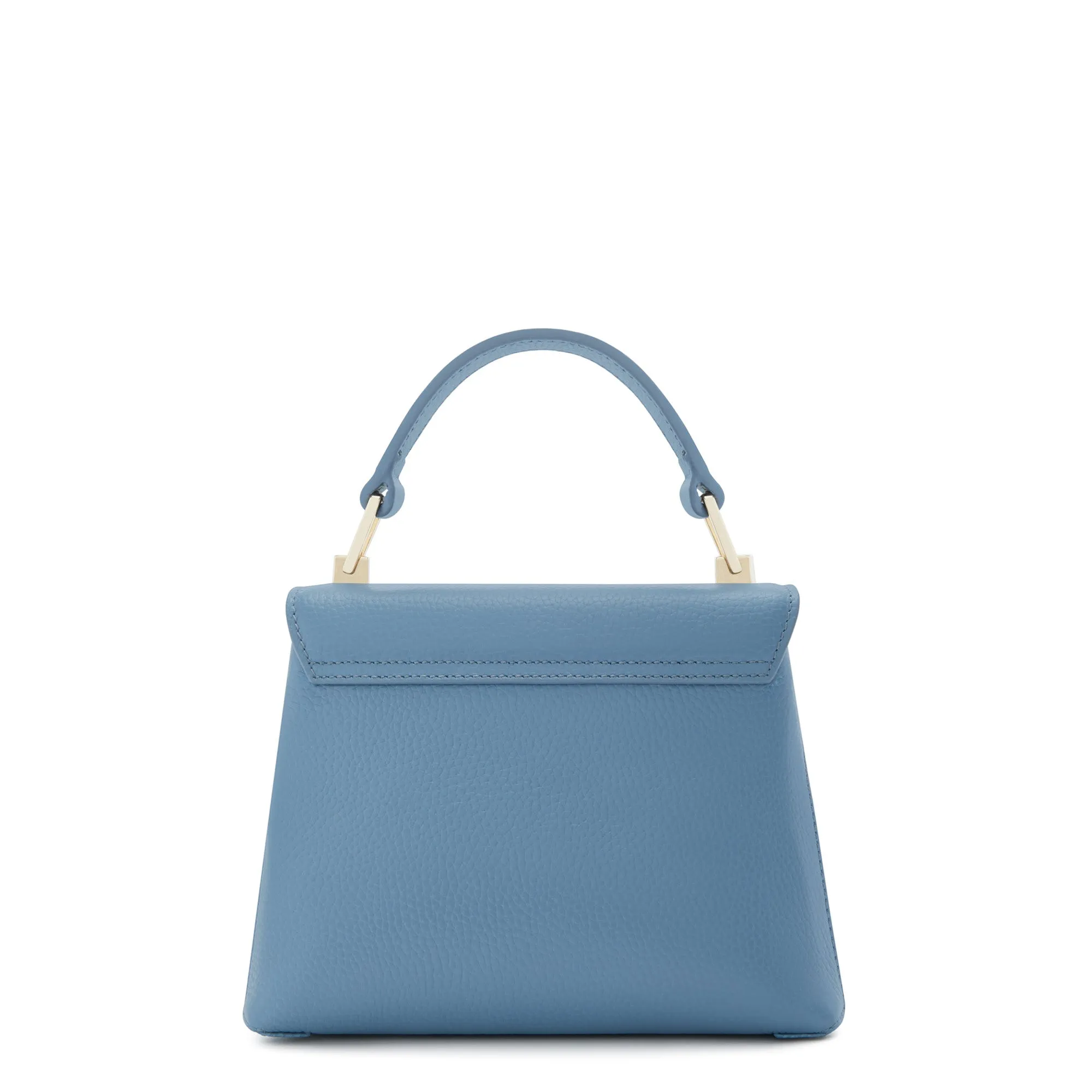 Femme Forte Heline blue calfskin leather handbag