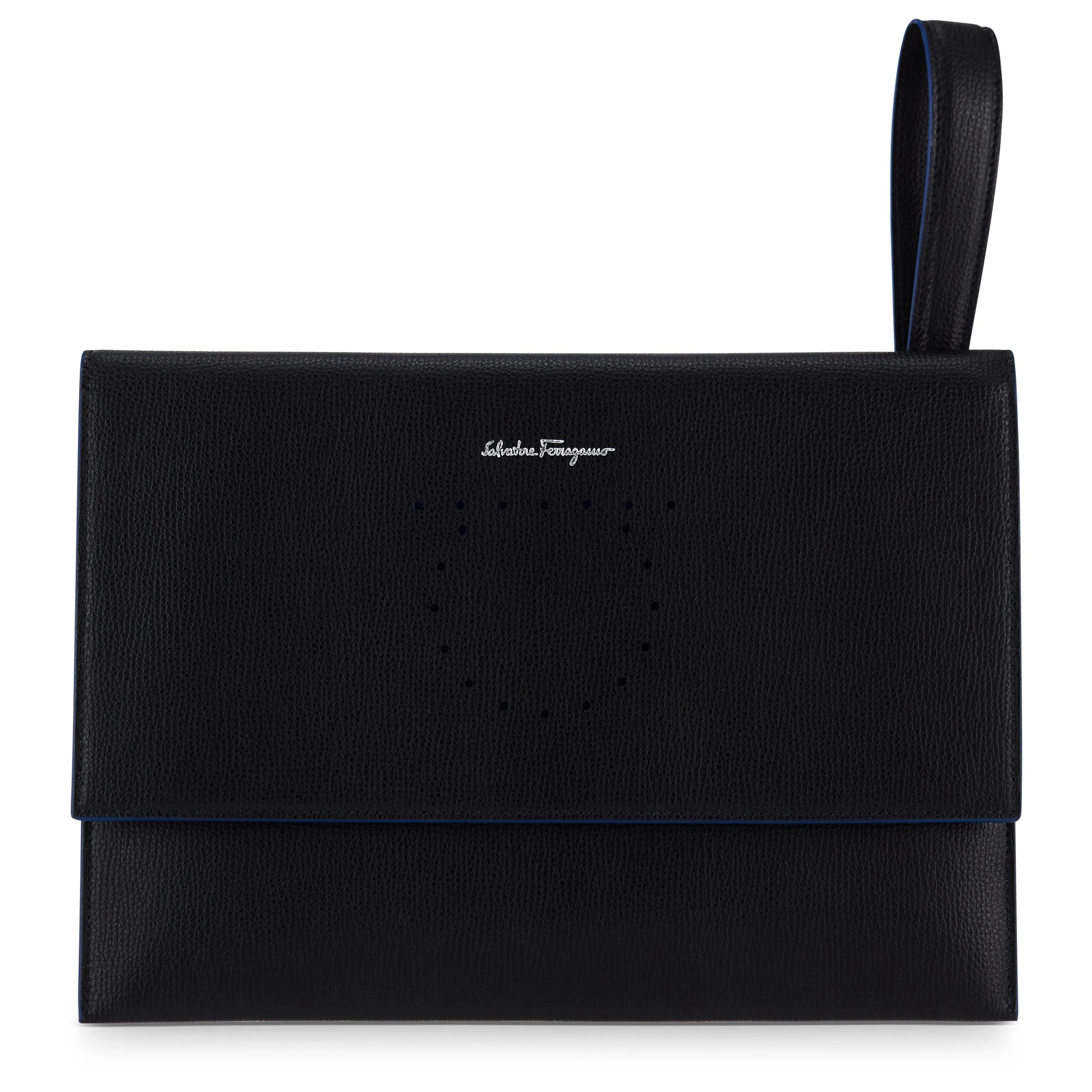 Ferragamo Leather Wallet w/ Strap