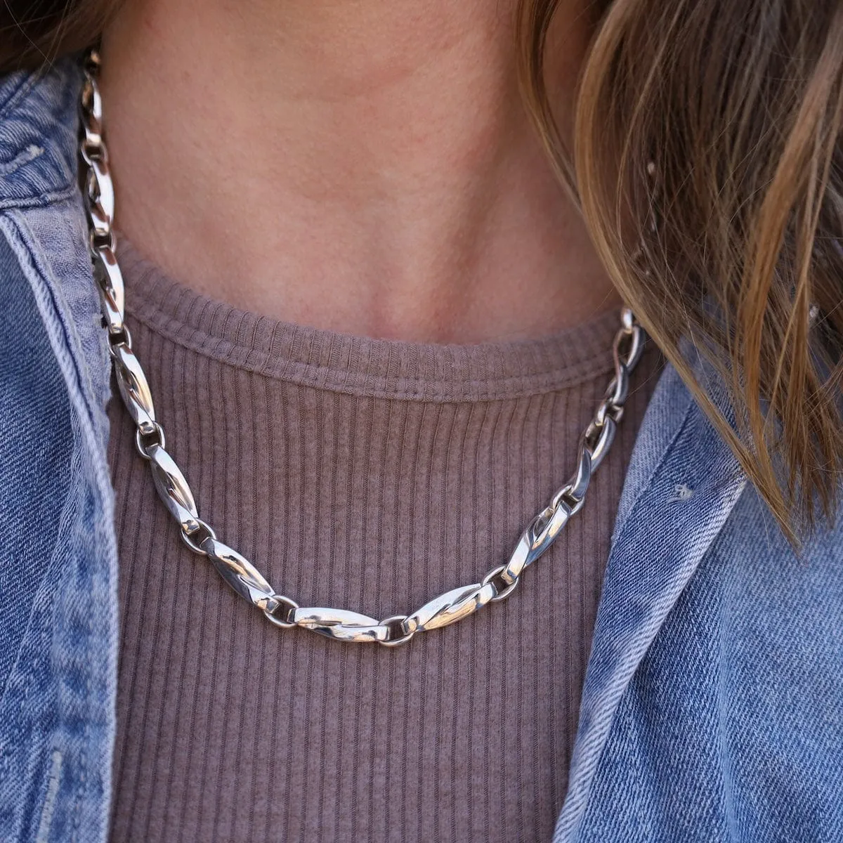 Flat Infinity Link Necklace