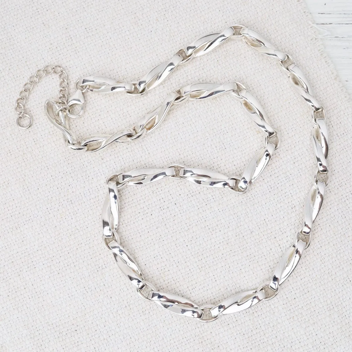 Flat Infinity Link Necklace