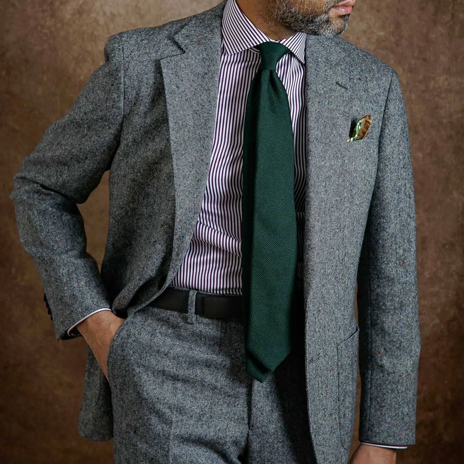 Foresta - Green Silk Grenadine Tie